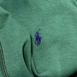 NWT Polo Ralph Lauren Double Knit Full Zip Hoodie Solid Green 4XLT Blue Pony